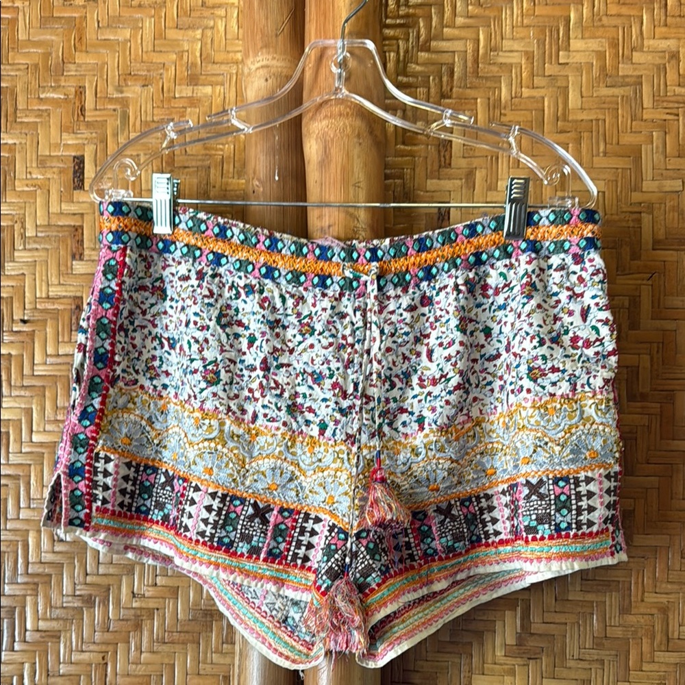 Calypso St. Barth embroidered Bohemian Shorts XS